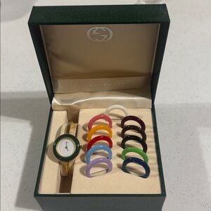 Gucci Watch with Colorful Bezel Set 12 colors Women’s Small